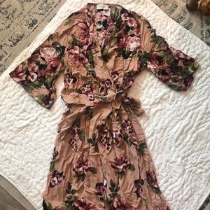 Floral wrap dress